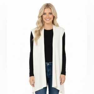 Themogan ivory cardigan size large